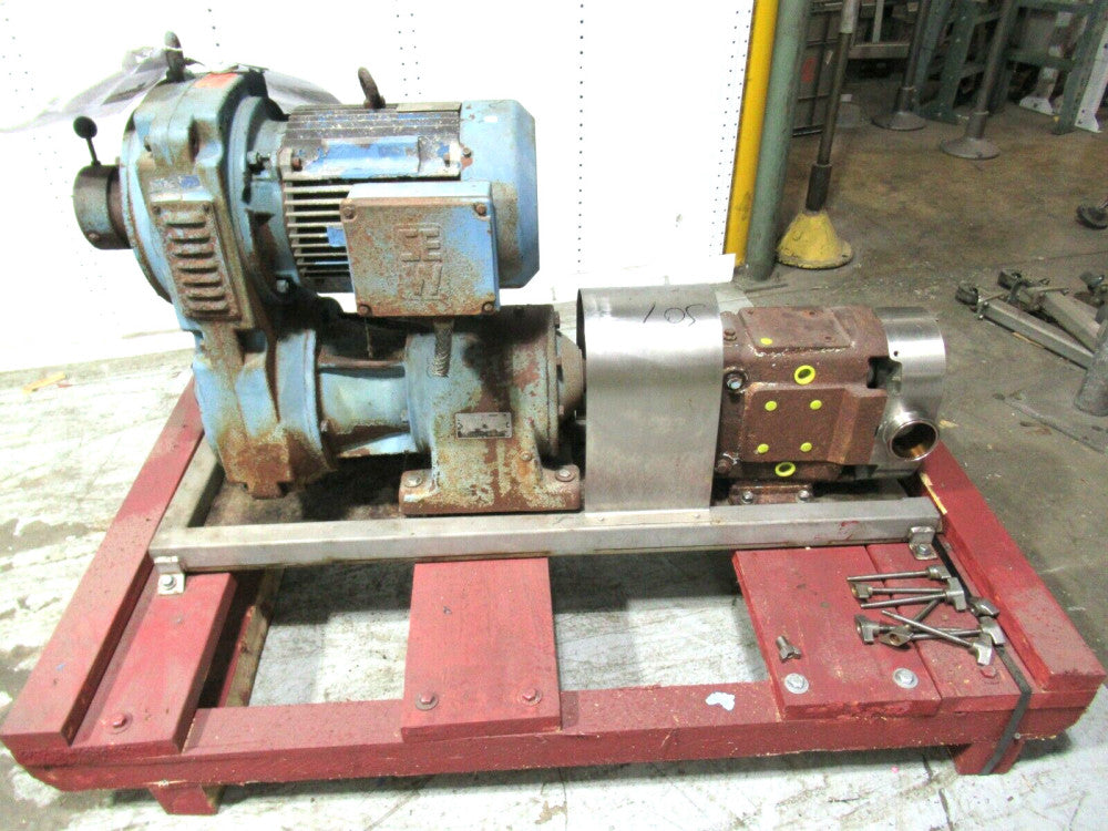 WAUKESHA SIZE 130 S/S POSITIVE DISPLACEMENT PUMP W/ 10HP VARI-DRIVE