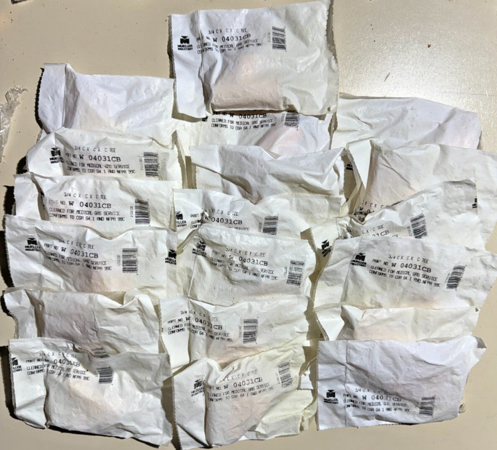 (Lot of 19) 1-Pack Mueller 3/4 C x C x C Copper Tee W 04031CB Pipe Fitting