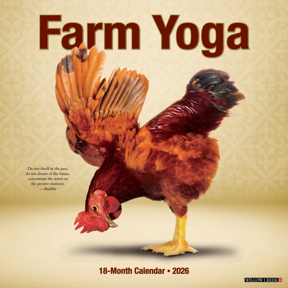 Farm Yoga 2026 12" x 12" Wall Calendar (free shipping)