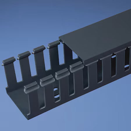 PANDUIT G2X2BL6 Base Wiring Duct, Type G, Wide Slot, Black, 2" x 2" x 1'