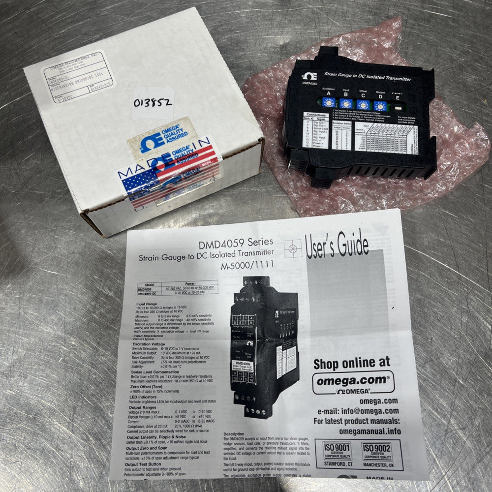 OMEGA DMD4059-DC low voltage isolated strain gauge signal conditioner Nos