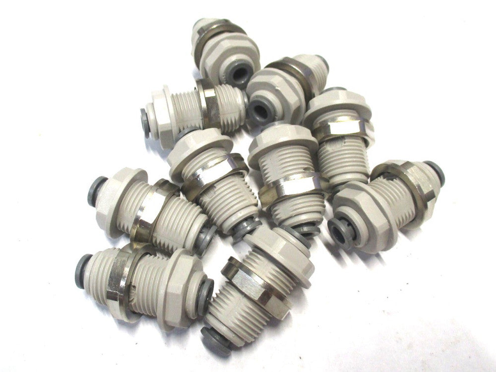 John Guest (1WTB8) For 3/16 x 3/16 Tube OD Push to Connect Bulkhead Union 10 QTY