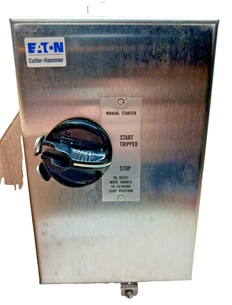 New Eaton Stainless Steel 4X Manual Motor Starter 115/230V 1 or 2 HP 1PH B100W0B