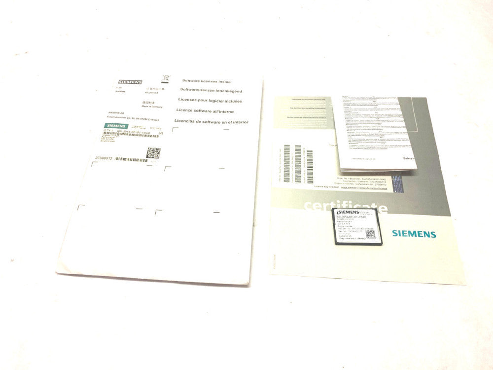 Siemens 6SL3054-0EJ01-1BA0 SINAMICS S120 CompactFlash Card SW 4.8 HF6