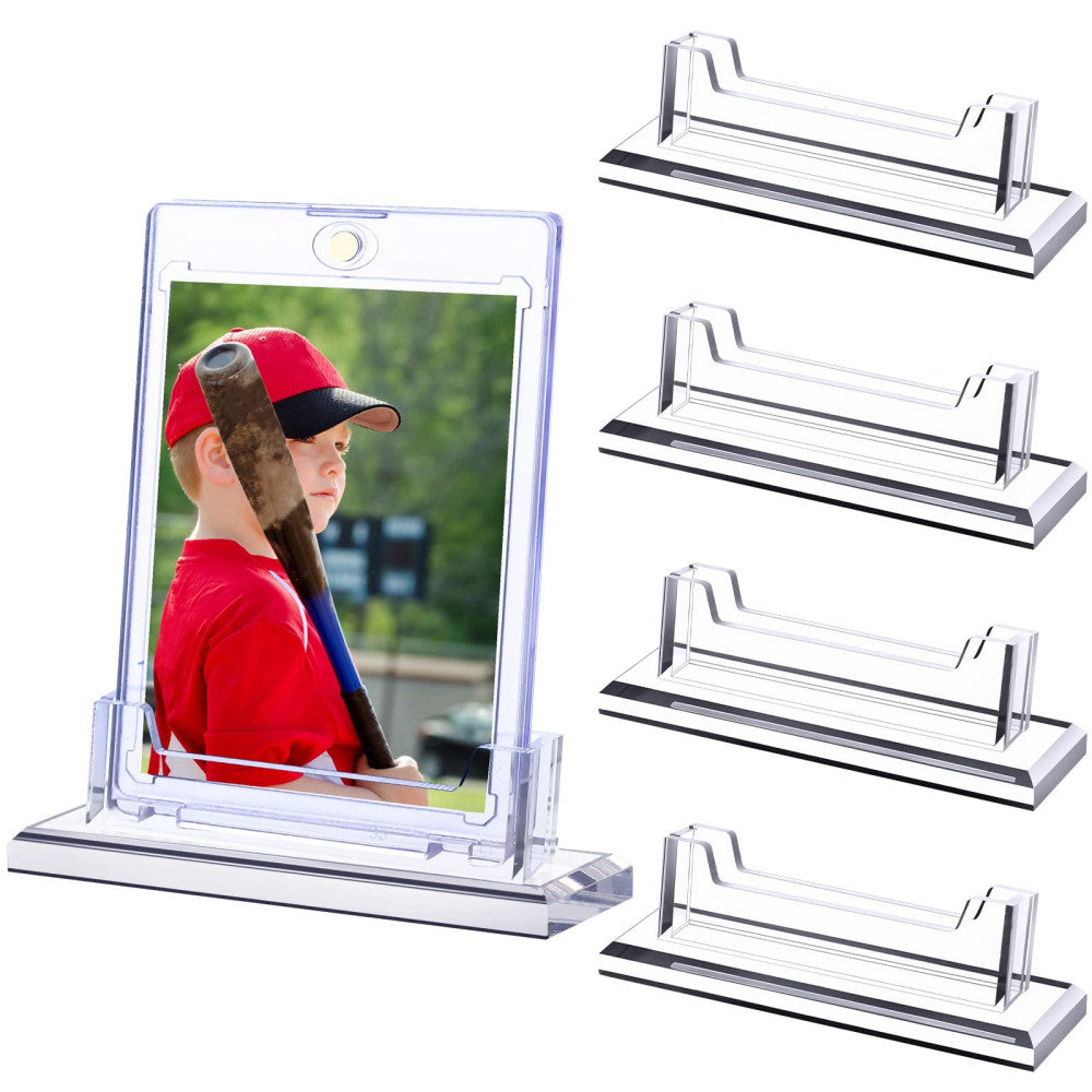 4 Pack Magnetic Card Holder Base TradingCard display Stand Protector Sleeves