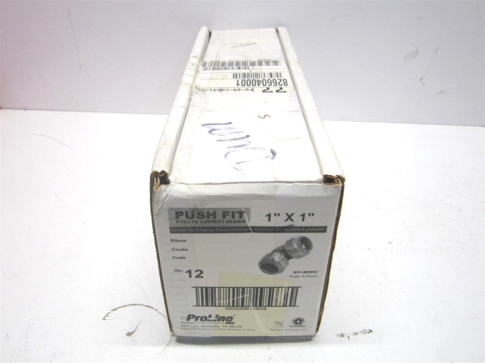 Mueller Proline (631-005HC) 1 In. Push x 1 In. Push Brass Elbow Fitting 