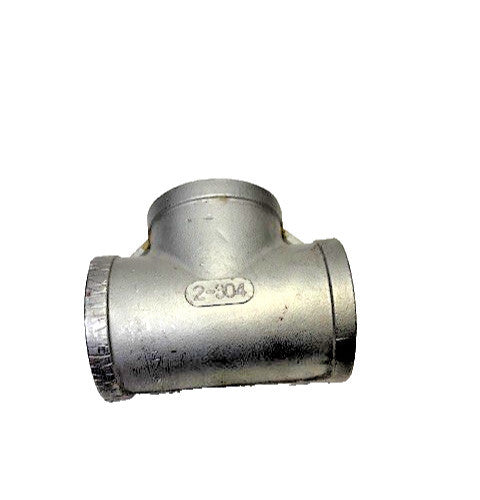 2"-304 STAINLESS STEEL TEE FEMALE NPT THREADED T 3 WAY CAST PIPE FITTING