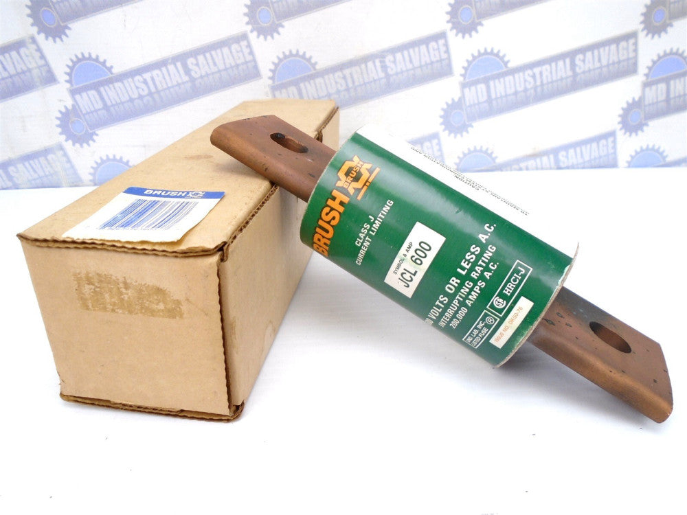 BRUSH - JCL600 - 600A FUSE, CLASS J, FAST ACTING, CURRENT LIMITING -(NEW in BOX)