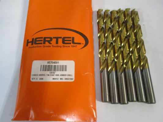(85704591) 13/32" x 5-1/4" OAL 118° High Speed Steel Jobber Drill - Pack of 6 