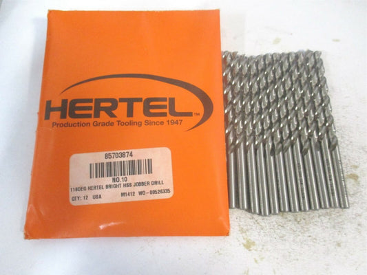 (85703874) #10 2-7/16" x 3-5/8" 118° High Speed Steel Jobber Drill - Pack of 12 