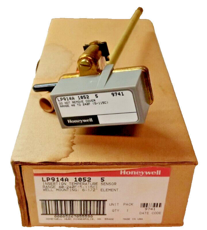 NEW HONEYWELL INSERTION TEMPERATURE SENSOR 40-240ºF RANGE 6-1/2"  LP914A1052