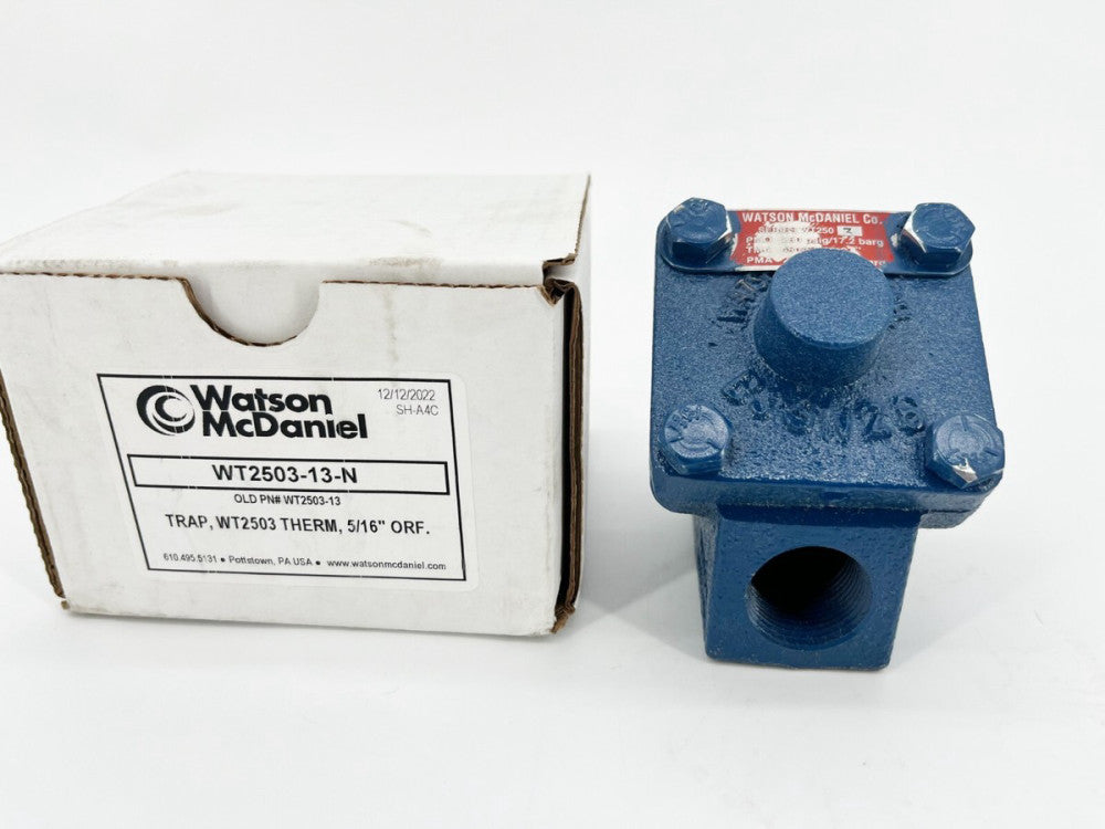 New Watson McDaniel WT2503-13-N Thermostatic Steam Trap 3/4" NPT 250PSI Max
