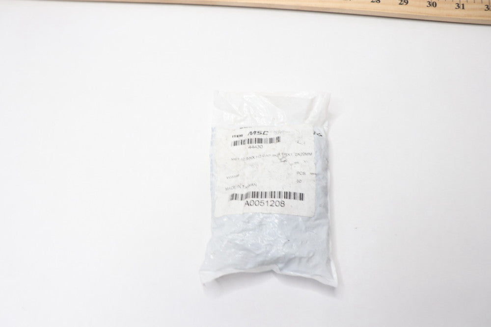(50-Pk) MSC Hex Head Bolt M6-1.0 x 20mm 44430