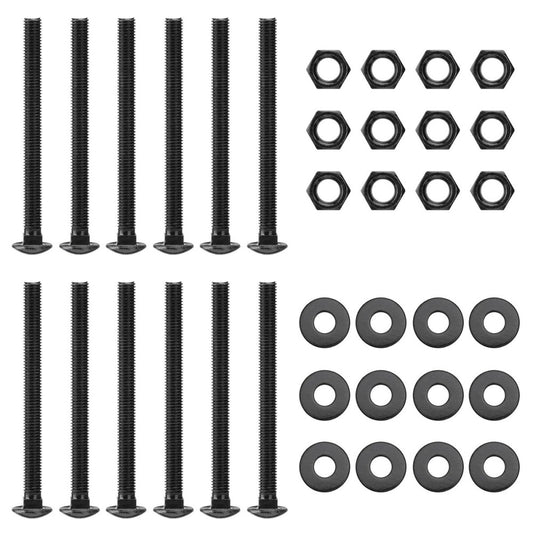 1/2 x 5 Inch Carriage Bolt Kit, Rust Resistance Bolts Includes 12 Bolts, 12 W...