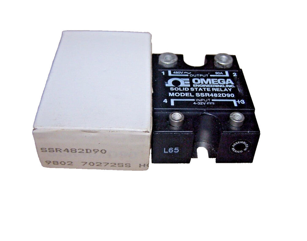 NEW OMEGA SSR482D90 SOLID STATE RELAY INPUT 4-32 VOLT OUTPUT 480 VAC 90A 