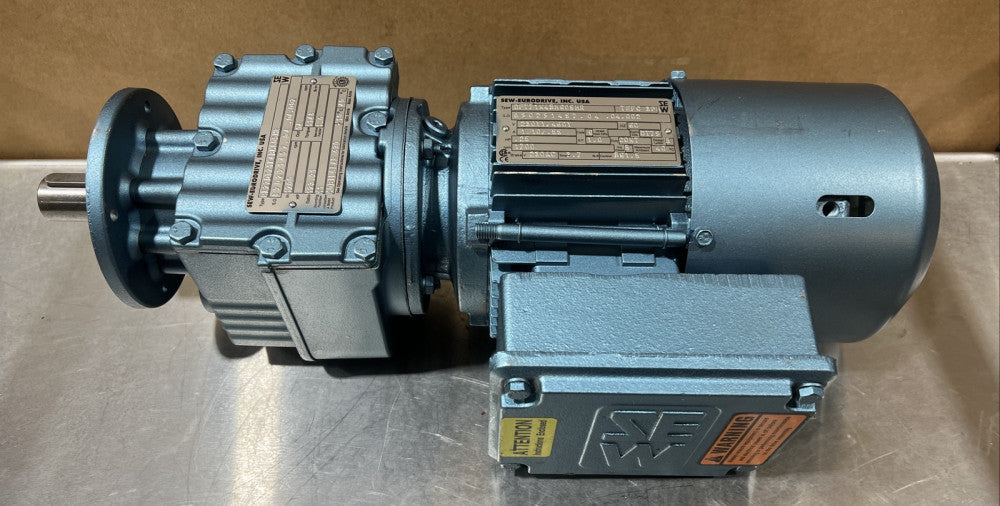 SEW-EURODRIVE DFT71K4BM605HR Motor With RF27DT71K4BM605HR Gear Box Nos Surplus 1