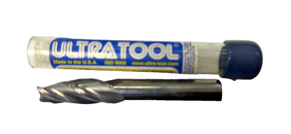 ULTRA TOOL 808089, 4 FLUTE, SQ. CARB ENDMILL, 3/8" X 1" X 2-1/2"