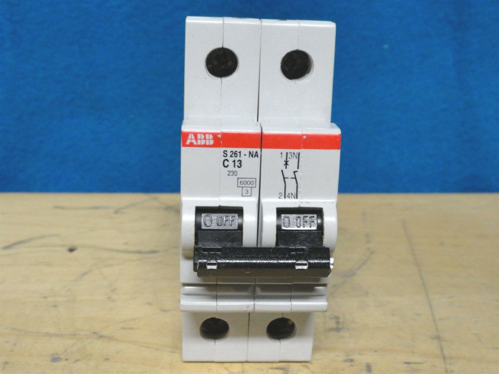 ABB - CIRCUIT BREAKER - PART NUMBER S261-NA - C13 - 2 POLE (NEW)