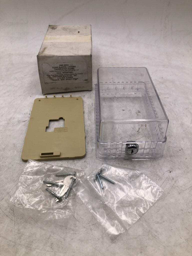 Chatham Brass Clear Plastic Locking Thermostat Guard 6-3/8"X3-1/2"X3-1/4" NIB