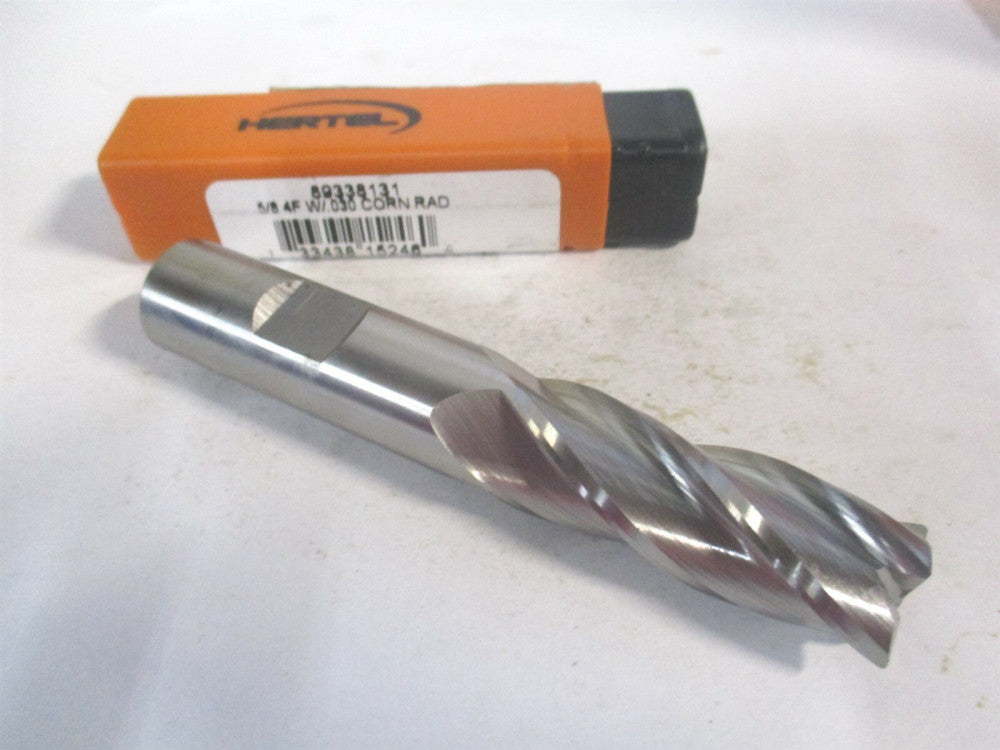 (15246) 5/8 x 1-5/8" x 5/8" x 3-3/4" OAL 4Fl Cobalt 0.03" Corner Radius End Mill