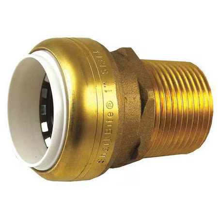 Zoro Select Uip140 Male Adapter, 1" Tube Size, Brown