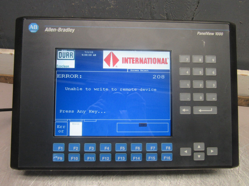 ALLEN BRADLEY PANELVIEW-1000 2711-K10C1 SER-D REV-B FRN-4.20 NICE TAKEOUT !!M/O