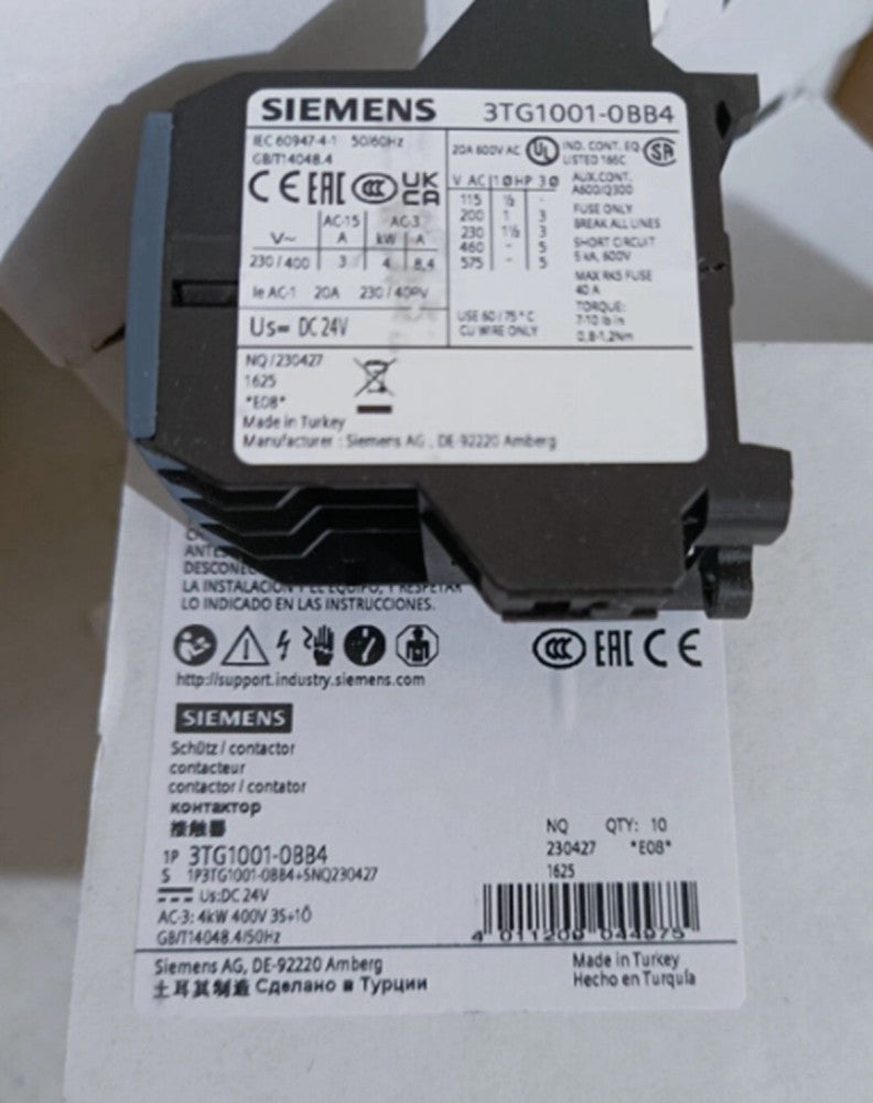 One Brand New SIEMENS 3TG1001-0BB4 Relay