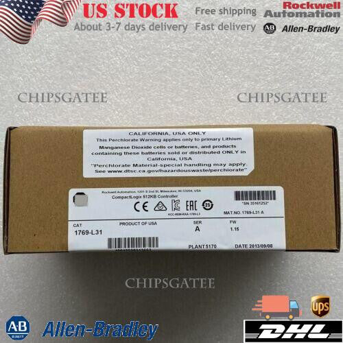New Sealed AB 1769-L31 CompactLogix 512KB Controller 1769L31 US Free Tax