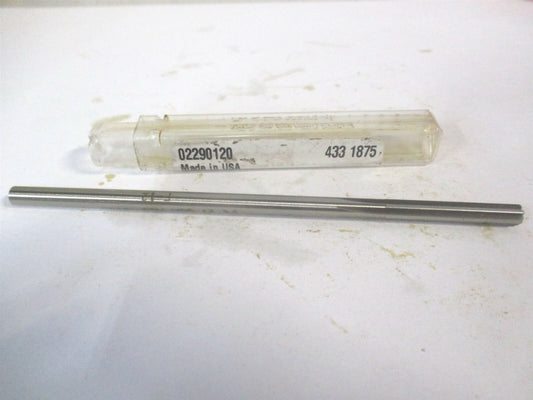 (433-0.1875) 3/16" x 1-1/8" x 4-1/2" 6-Flute Straight Shank HSS Chucking Reamer 