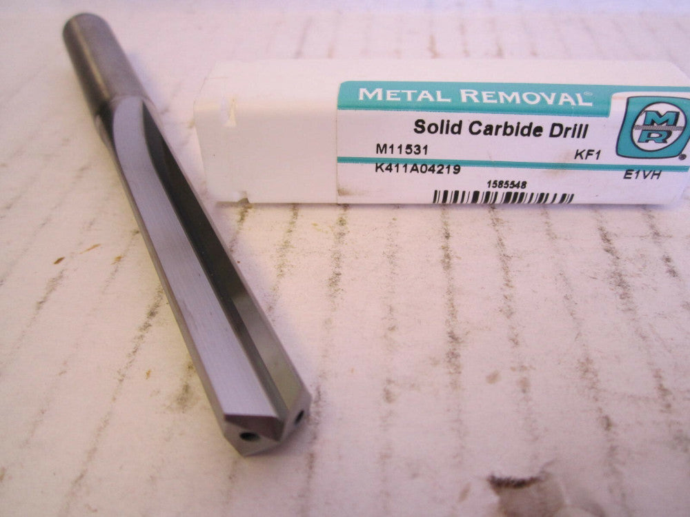 Metal Removal (M11531) 0.4219" Solid Carbide Coolant Fed Drill Bit Decimal 