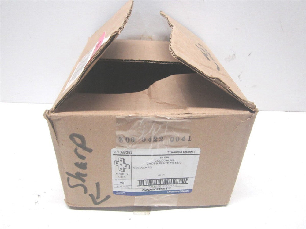Thomas & Betts (AB253-TBq) Strut Channel Flat Plate Fitting - Lot of 10