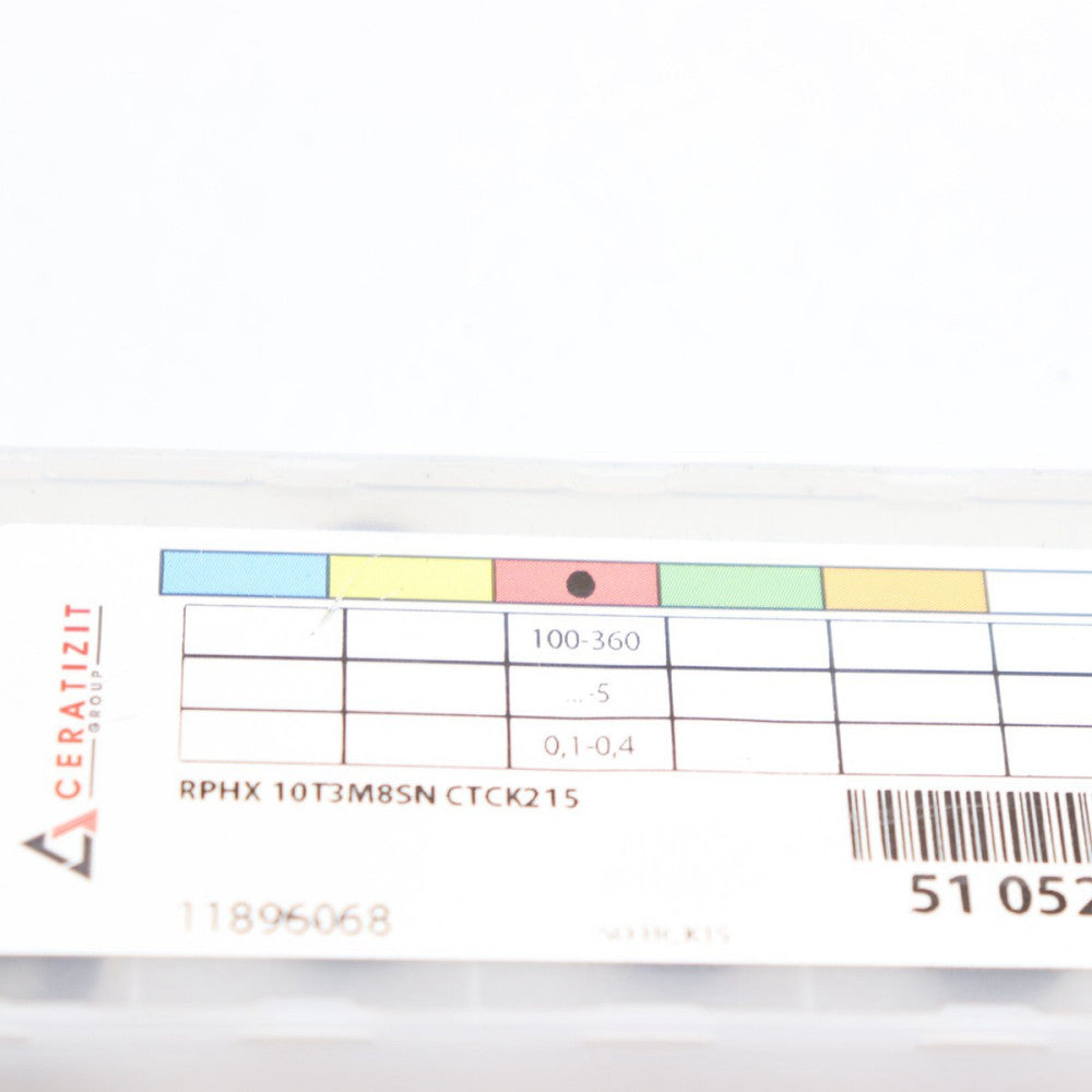 (10-Pk) Ceratizit Solid Carbide Milling Insert 10T3M8SN