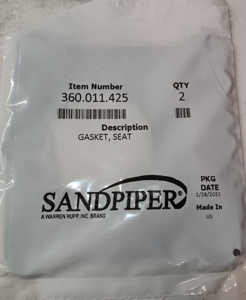PACK OF 2) NEW SANDPIPER 360.011.425 GASKET SEAT SEAL FOR MODELS HDF2 S2 & DMF
