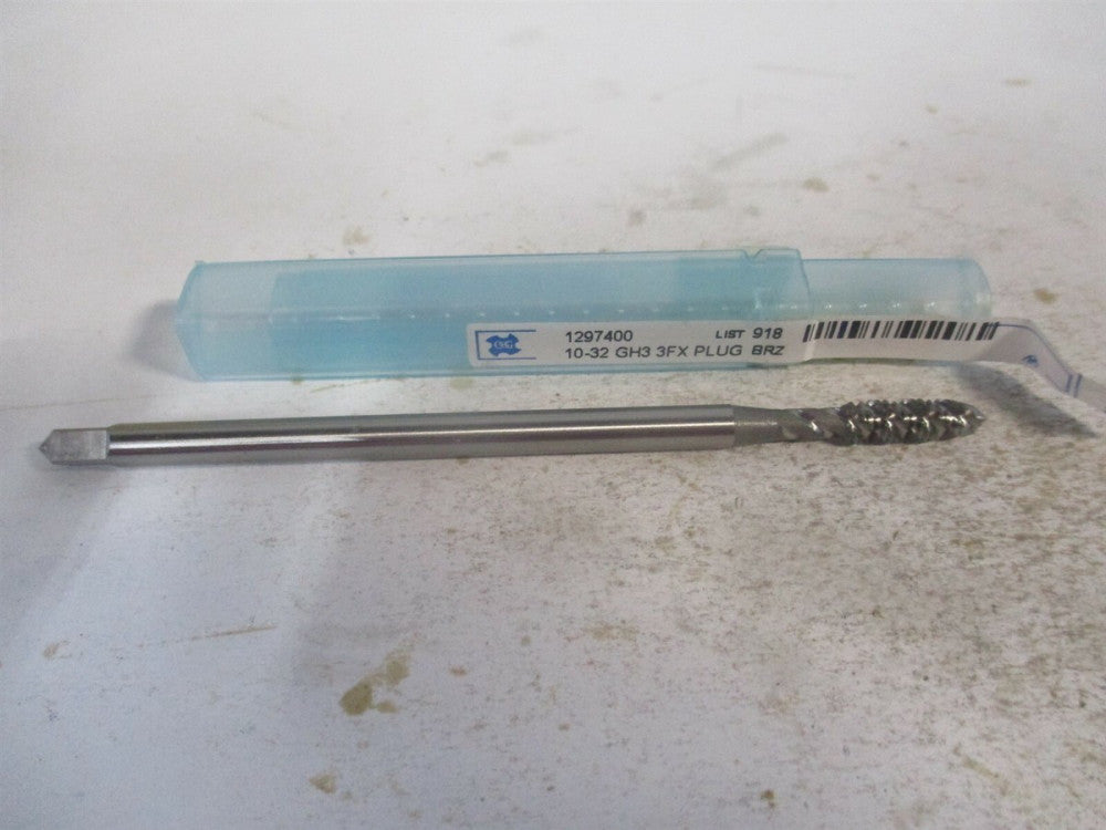 OSG (1297400) #10-32 UNF H3 Bright Finish HSS 3 Flute Spiral Flute Extension Tap