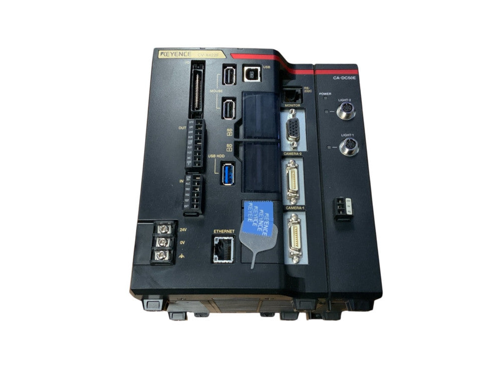 KEYENCE CV-X422F VISION SYSTEM CONTROLLER. CA-HX200M.