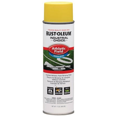 Rust-Oleum 206045 Athletic Field Striping Paint, 17 Oz, Yellow, Water -Based