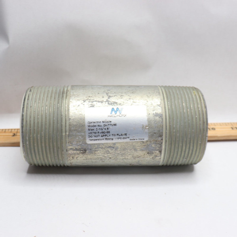 Matco Dielectric Nipple Zinc Plated Steel 2-1/2" x 6" DNTT096