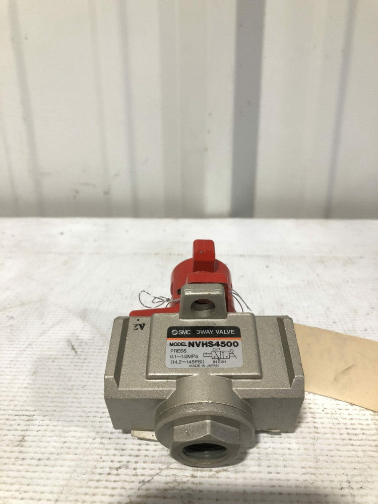 SMC NVHS4500 1/2" 3-Way Lockout Valve 145PSI