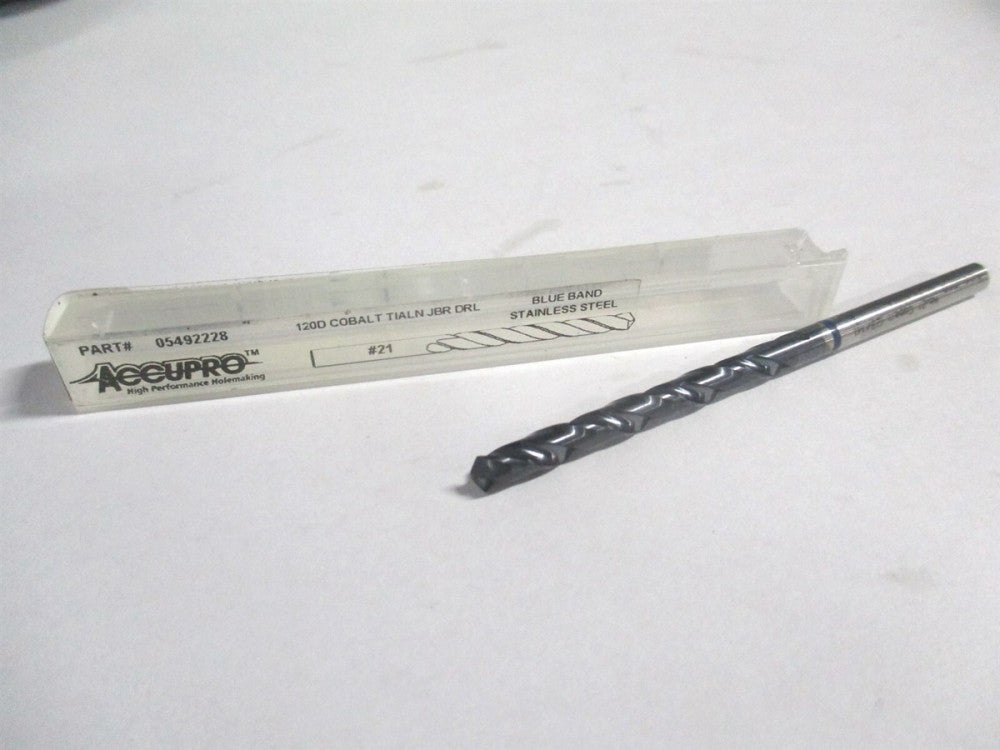 (1BB0404-AC) #21 43mm x 75mm OAL 120° Cobalt RH Split Point Jobber Drill 