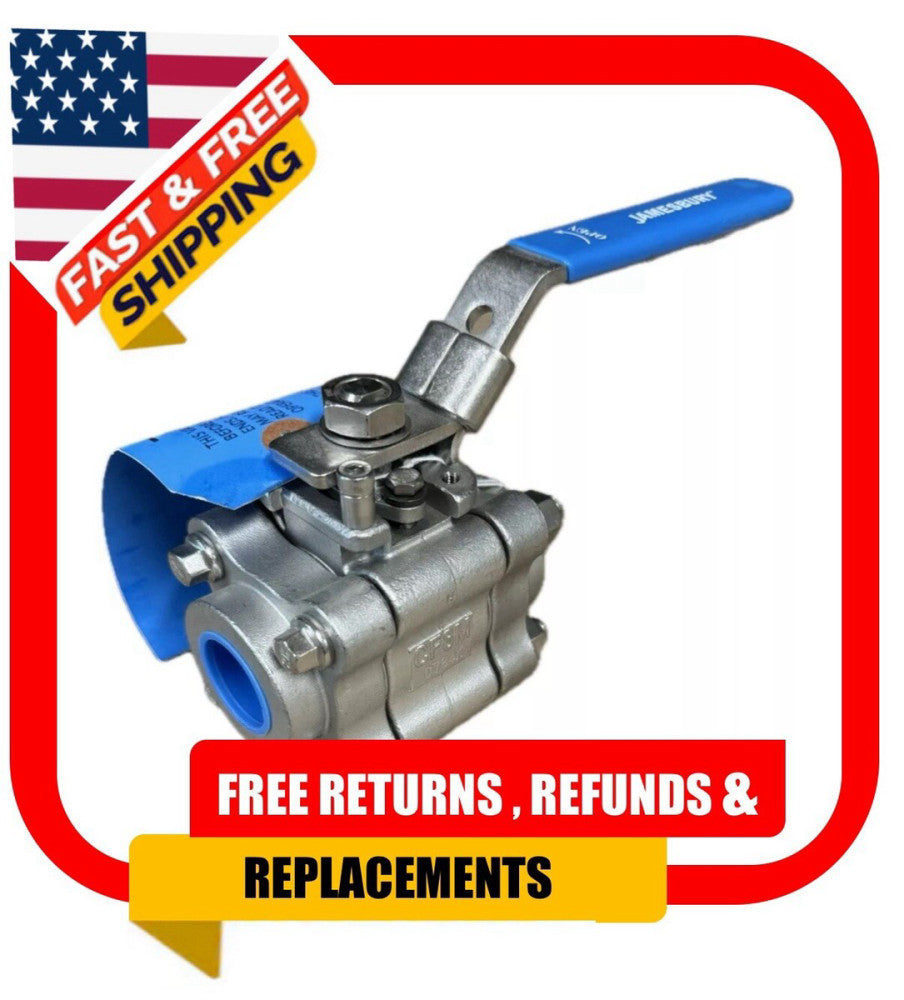 Jamesbury 3/4 4DB3600XT2 4000 Ball Valve With Handle Standard Ports Weld Ends