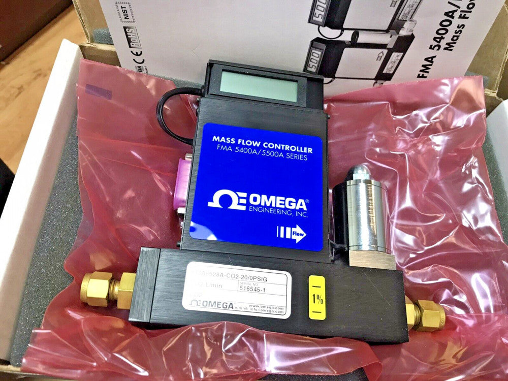 Omega FMA5500A SERIES CO2 Mass Flow Controller FMA5528A-CO2-20/2 PSIG