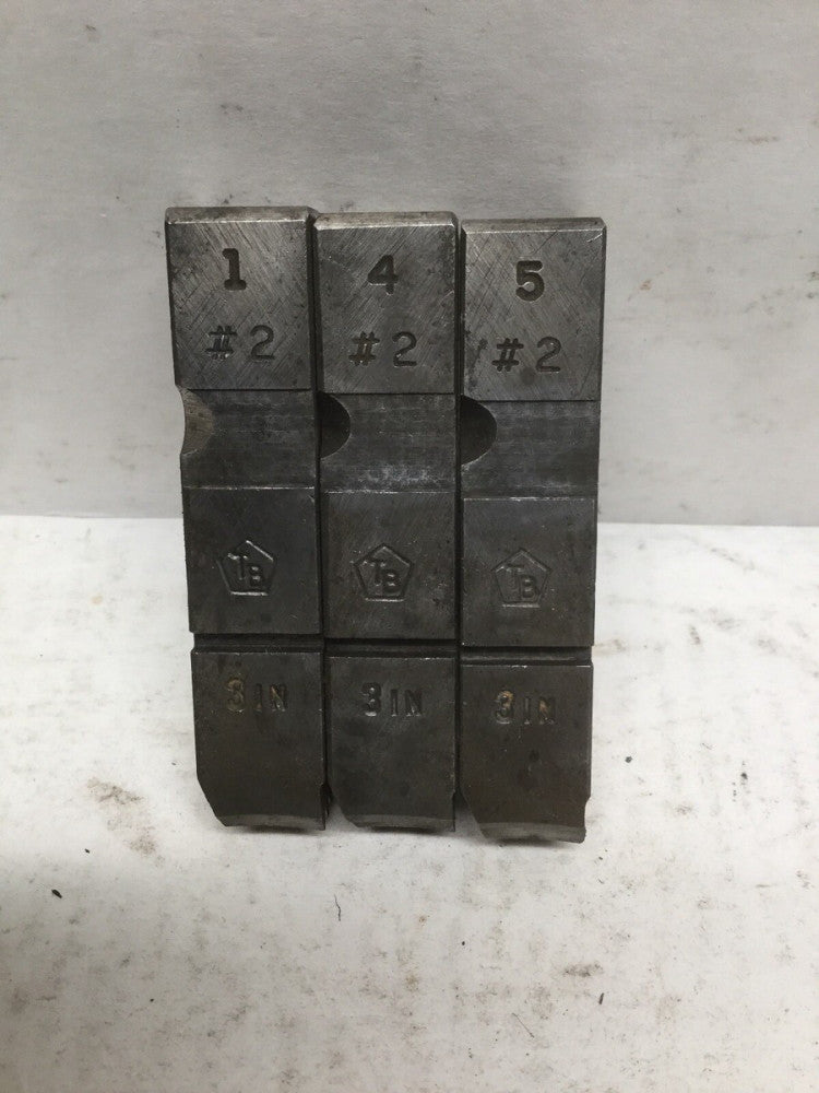 TB #2 Pipe Dies 3” 1, 4, & 5 (Missing #2 & #3)
