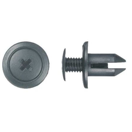 Zoro Select 2015Pk Push-In Rivet, Dome Head, 7 Mm Dia., 11 Mm L, Nylon Body, 25