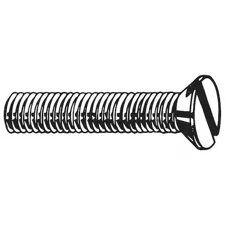 Zoro Select M51110.060.0090 M6-1.00 X 90 Mm Slotted Flat Machine Screw, Plain
