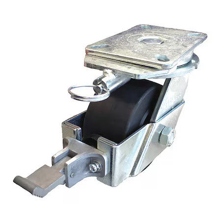 Zoro Select P29s-Nmb060k-18-Wk-Dl Plate Caster,3500 Lb. Load,Black Wheel