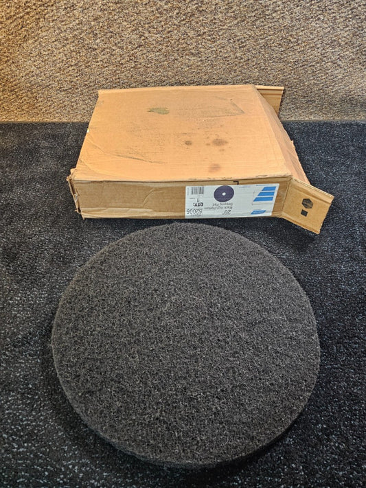 (QTY 5) Norton 66261052005 20 In. 3-1/4 In. Fine Grit Black High Stripping Pad