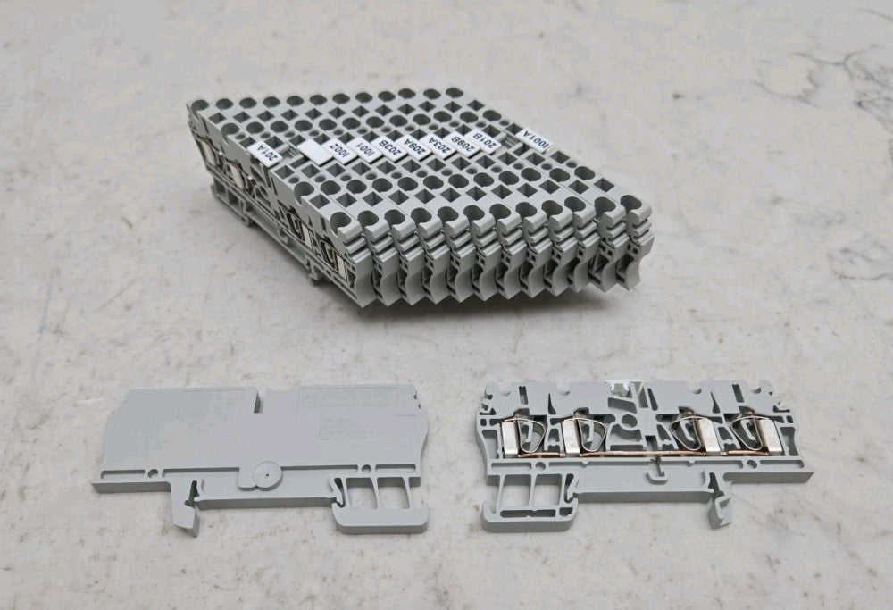 14 Pack Allen Bradley 1492-L3Q Terminal Blocks 2.5mm 800V Gray 1492-L3Q-G
