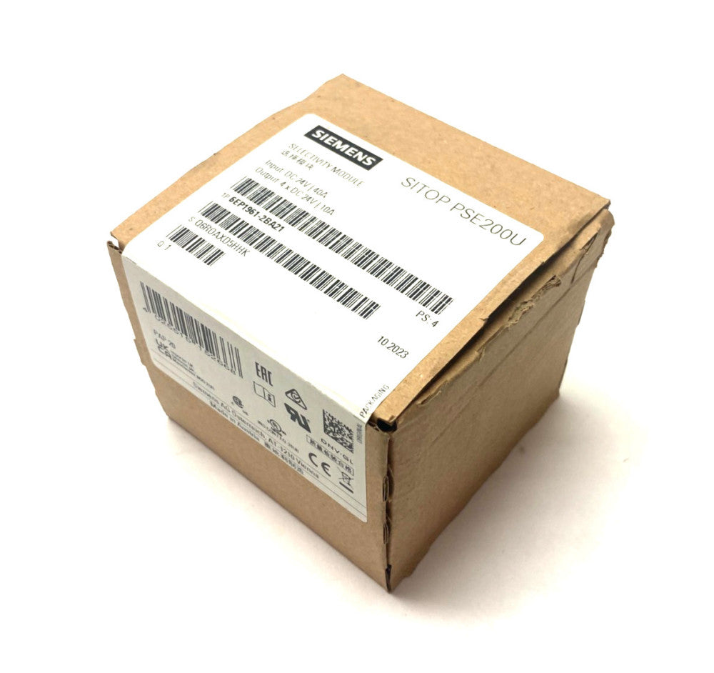 Siemens 6EP1961-2BA21 SITOP PSE200U Selectivity Module 4-Channel Output 24VDC