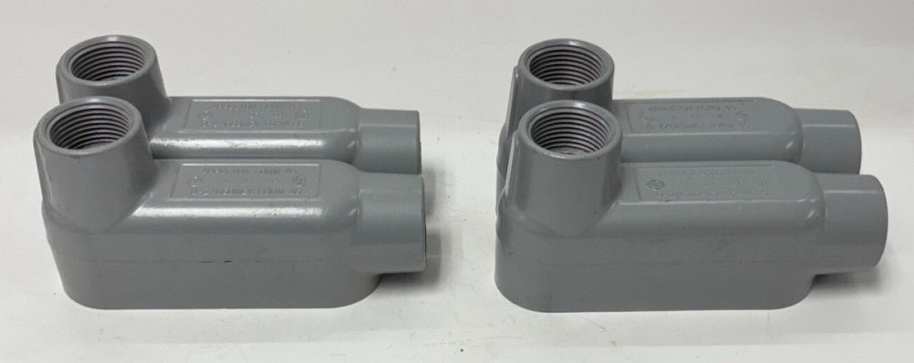APPLETON ELECTRIC CONDUIT BODY LOT OF 4 SIZE 3/4" 27LB 12.2 CU. IN. O-Z/GEDNEY