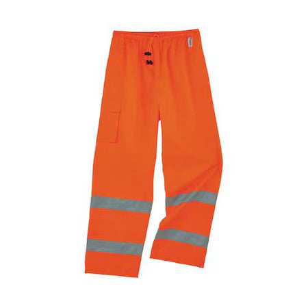 Ergodyne 8915 Rain Pants, Breathable, Hi-Vis Orange,Xl